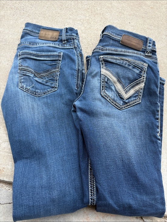 BKE Other - BKE Women’s Blue Boot Cut Jeans with Contrast Pocket Stitching